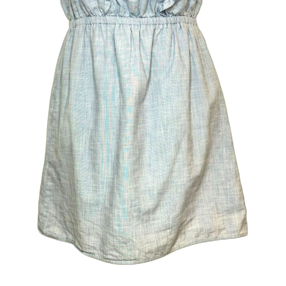 MADEWELL BELLFLOWER CHAMBRAY BLUE RUFFLE DRESS SIZE 00 NWOT - Picture 7 of 11